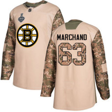 #63 Brad Marchand Camo Authentic 2017 Veterans Day 2019 Stanley Cup Final Bound Stitched Hockey Jersey