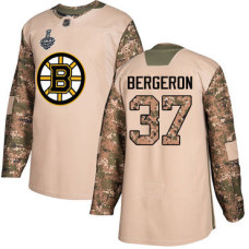 #37 Patrice Bergeron Camo Authentic 2017 Veterans Day 2019 Stanley Cup Final Bound Stitched Hockey Jersey