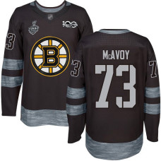 #73 Charlie McAvoy Black 1917-2017 100th Anniversary 2019 Stanley Cup Final Bound Stitched Hockey Jersey
