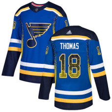 #18 Robert Thomas Blue Home Authentic Drift Fashion Stitched Hockey Jersey
