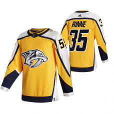 #35 Pekka Rinne Yellow 2020-21 Reverse Retro Alternate Jersey