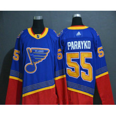 #55 Colton Parayko Blue Stitched Throwback Jersey