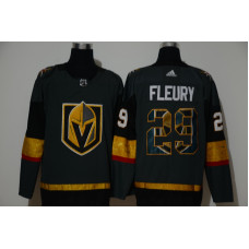 #29 Marc-Andre Fleury Gray With Team Logo Stitched Jersey
