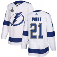 #21 Brayden Point White Road Authentic 2020 Stanley Cup Final Stitched Jersey
