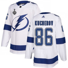 #86 Nikita Kucherov White Road Authentic 2020 Stanley Cup Final Stitched Jersey
