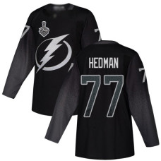 #77 Victor Hedman Black Alternate Authentic 2020 Stanley Cup Final Stitched Jersey