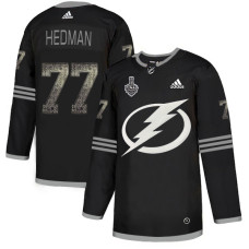 #77 Victor Hedman Black Authentic Classic 2020 Stanley Cup Final Stitched Jersey