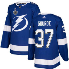 #37 Yanni Gourde Blue Home Authentic 2020 Stanley Cup Final Stitched Jersey