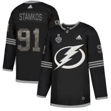 #91 Steven Stamkos Black Authentic Classic 2020 Stanley Cup Final Stitched Jersey