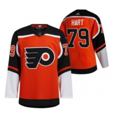 #79 Carter Hart Orange 2021 Reverse Retro Authentic Jersey