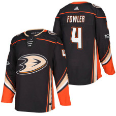 #4 Cam Fowler Black 2018 New Season Home Authentic Jersey With Anniversary Patch