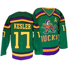 #17 Ryan Kesler Green Premier Ice Hockey Throwback Jersey