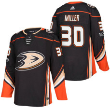 #30 Ryan Miller Black 2018 New Season Home Authentic Jersey With Anniversary Patch