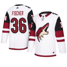 #36 White Authentic Away Christian Fischer Jersey