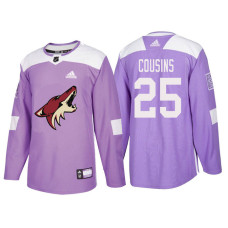 #25 Nick Cousins Purple Hockey Fights Cancer Authentic Jersey