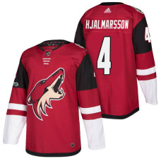 #4 Niklas Hjalmarsson Maroon 2018 New Season Home Authentic Jersey With Anniversary Patch