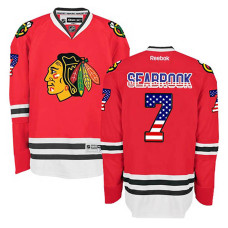 Brent Seabrook #7 Red USA Flag Fashion Jersey