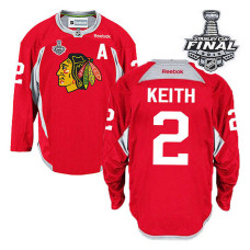 Duncan Keith #2 Red 2015 Stanley Cup Practice Jersey