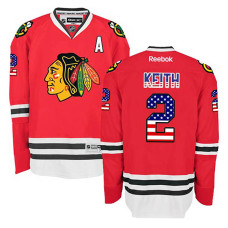 Duncan Keith #2 Red USA Flag Fashion Jersey