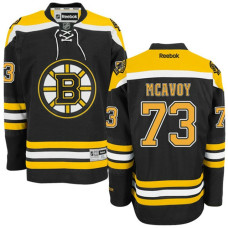 #73 Charlie McAvoy Black Hockey Home Premier Jersey