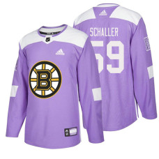 #59 Tim Schaller Purple Hockey Fights Cancer Authentic Jersey