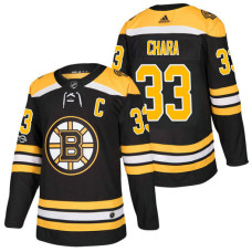 #33 Zdeno Chara Black 2018 New Season Home Authentic Jersey With Anniversary Patch