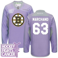 Brad Marchand #63 Purple Hockey Fights Cancer Jersey