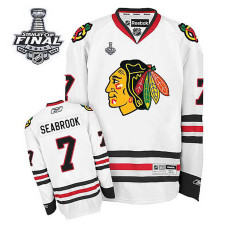 Brent Seabrook #7 White 2015 Stanley Cup Away Jersey