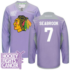 Brent Seabrook #7 Purple Hockey Fights Cancer Jersey