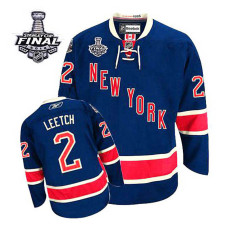 Brian Leetch #2 Navy Blue 2014 Stanley Cup Alternate Jersey