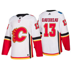 #13 Johnny Gaudreau White 2017-2018 Season Highest-Paid Player Away Jersey