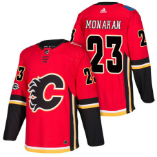 #23 Sean Monahan Red 2018 New Season Home Authentic Jersey With Anniversary Patch