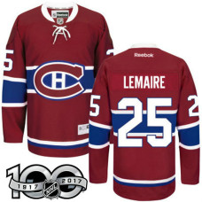 #25 Jacques Lemaire Red 100 Greatest Player Jersey