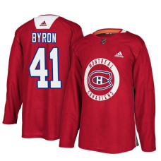 #41 Paul Byron Red Practice Jersey