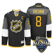 Alex Ovechkin #8 Black 2016 All-Star Jersey