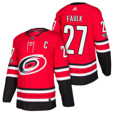 #27 Justin Faulk Red 2018 New Season Home Authentic Jersey