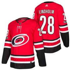 #28 Elias Lindholm Red 2018 New Season Home Authentic Jersey
