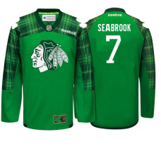 #7 Brent Seabrook Kelly Green Patty's Pride St. Patrick's Day Jersey