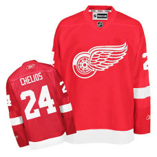 Chris Chelios #24 Red Home Jersey
