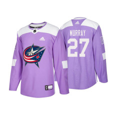#27 Ryan Murray Purple 2018 Authentic Hockey Fights Cancer Jersey