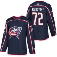 #72 Sergei Bobrovsky Navy 2018 New Season Home Authentic Jersey With Anniversary Patch