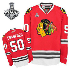 Corey Crawford #50 Red 2015 Stanley Cup Home Jersey