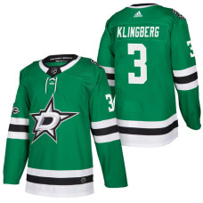 #3 John Klingberg Green 2018 New Season Home Authentic Jersey With Anniversary Patch