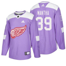 #39 Anthony Mantha Purple Hockey Fights Cancer Authentic Jersey