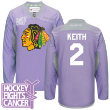 Duncan Keith #2 Purple Hockey Fights Cancer Jersey
