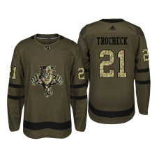 #21 Vincent Trocheck Camo Salute To Service Jersey
