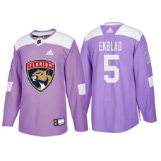 #5 Aaron Ekblad Purple Hockey Fights Cancer Authentic Jersey