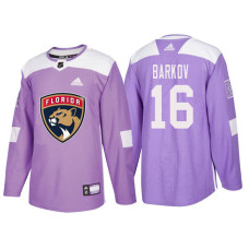 #16 Aleksander Barkov Purple Hockey Fights Cancer Authentic Jersey