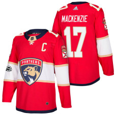 #17 Derek MacKenzie Red 2018 New Season Home Authentic Jersey With Anniversary Patch