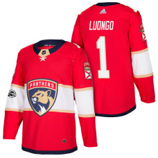 #1 Roberto Luongo Red 2018 New Season Home Authentic Jersey With Anniversary Patch